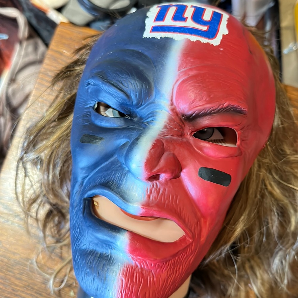 NY Giants Rubber Game Day Mask